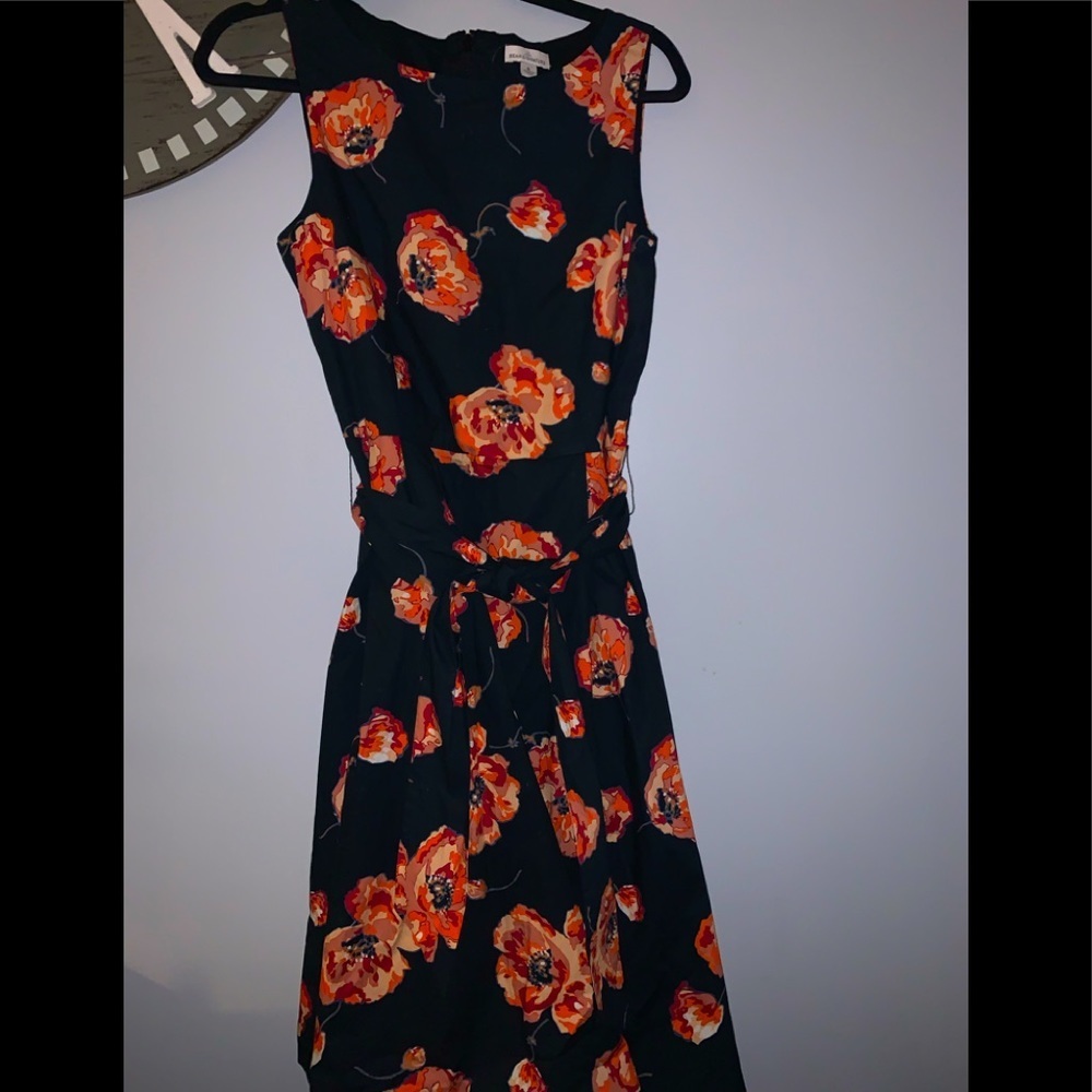 🎉3/20 Bean Signature black flowered sleeveless dress 8